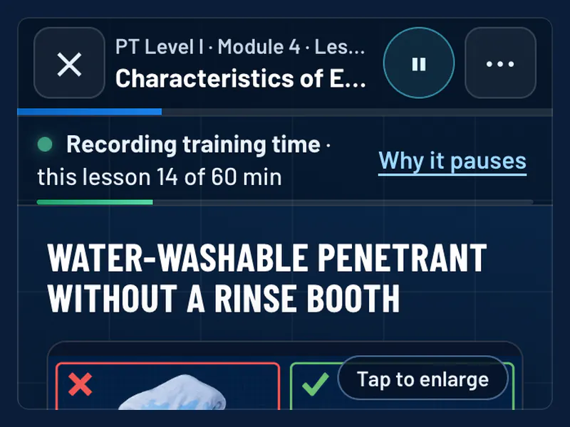 A lesson with its training-time counter